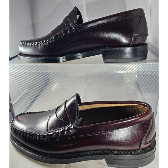 Johnson &Murphy Men's Aristocraft Ski-Moc Penny Loafers Burgundy Size 5.5E U.S.A